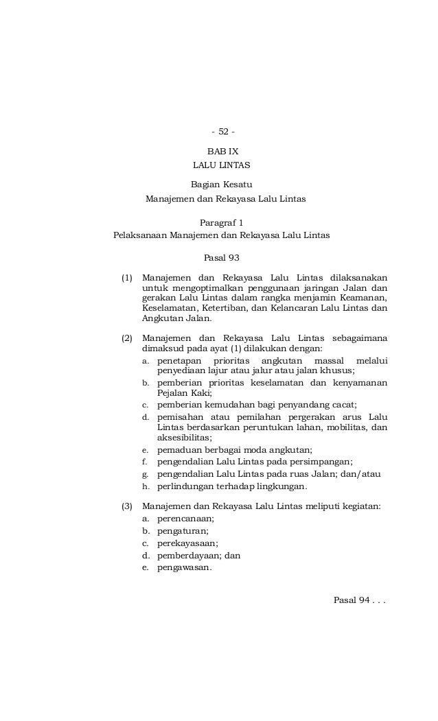 Undang Undang Lalu Lintas Pdf